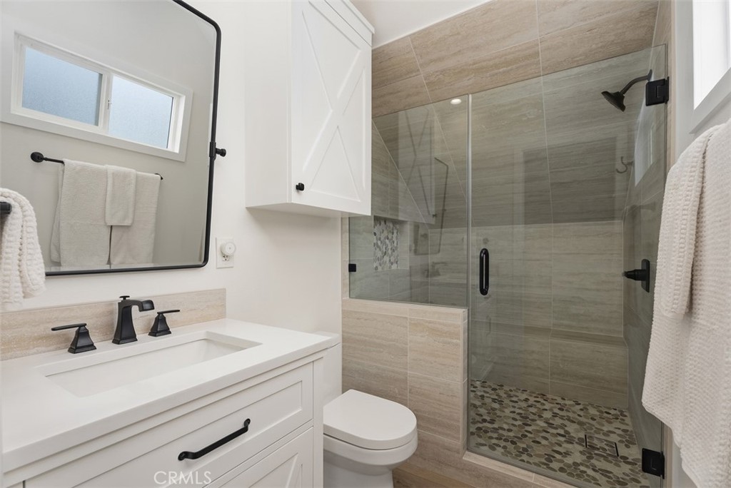 ADU 3/4 Bathroom walk-in shower well designed and decorated. - 26882 Calle Real, Dana Point CA 92624 - photo 49