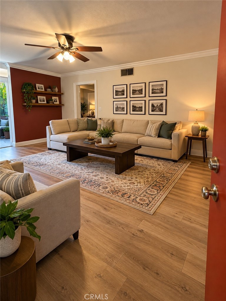 What the living room could look like. AI enhanced - 26905 Avenida Las Palmas, Dana Point CA 92624 - photo 7