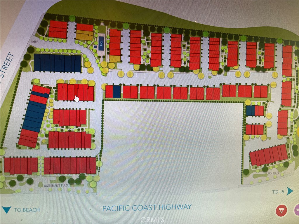 The white 'hand' cursor show the location of this home in the South Cove community, top left across of pool - 2829 Dohen - 2869 Doheny Way, Dana Point CA 92629 - photo 70