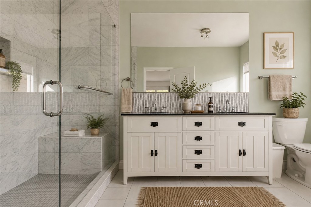 Virtually Staged Primary Bathroom - 32702 Seven Seas Drive, Dana Point CA 92629 - photo 18