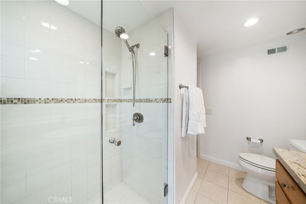 Very large walk-in shower for secondary bedrooms. - 33261 Ocean Hill, Dana Point CA 92629 - photo 33