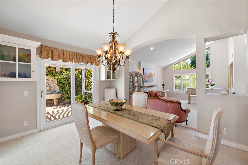 Spacious Dining Room for Family Dinners and Holidays has Slider that Opens to Sideyard with Fountain!! - 33622 Via Martos, Dana Point CA 92629 - photo 10