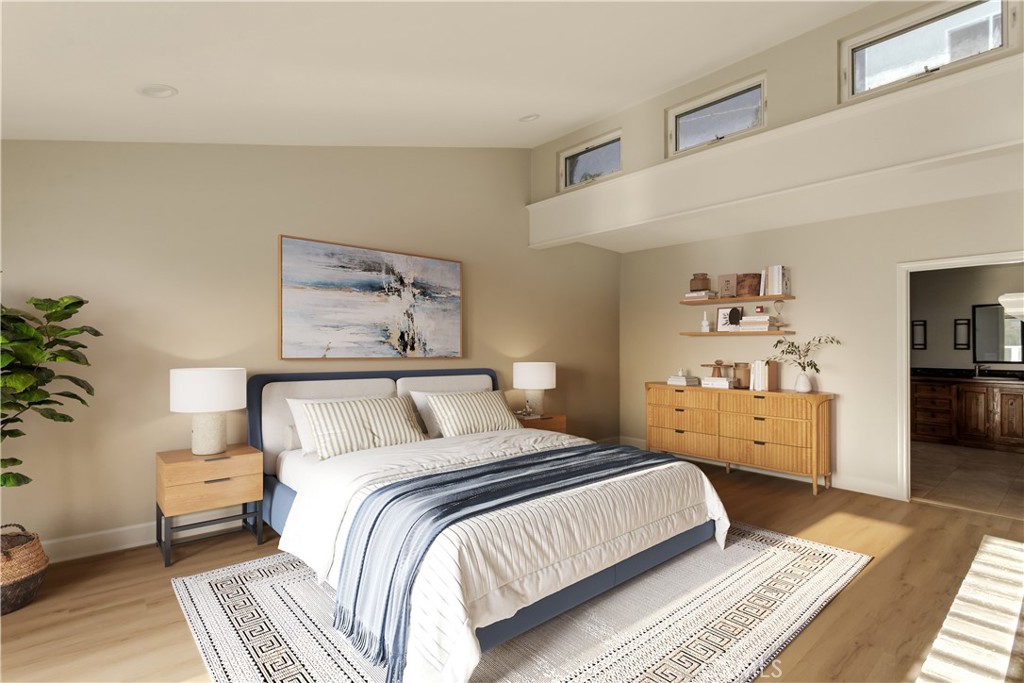 Primary Bedroom with Vaulted Ceilings, Fireplace and Ocean View Balcony. - 33852 Orilla Road, Dana Point CA 92629 - photo 25