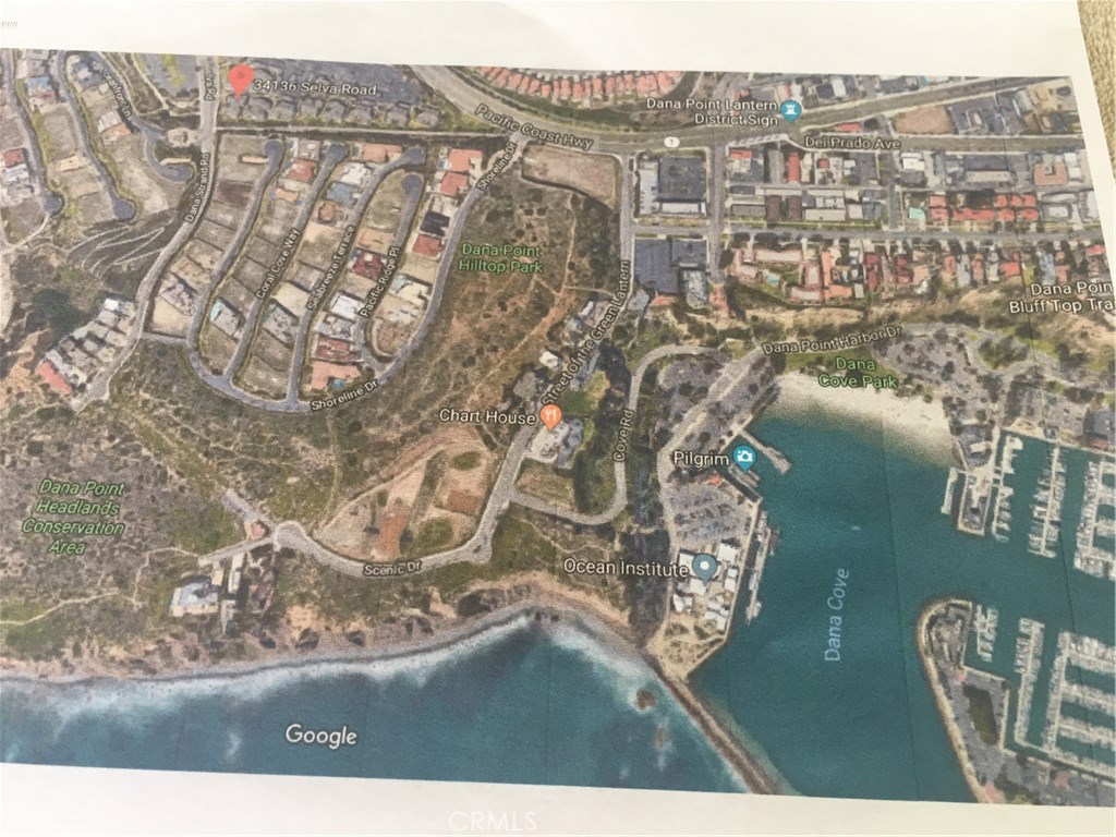 LOCATION LOCATION ! YES YOU ARE HERE! Top left red bubble....West of PCH , next to asphalt trail shortcut to town, withi - 34136 Selva Road 235, Dana Point CA 92629 - photo 1