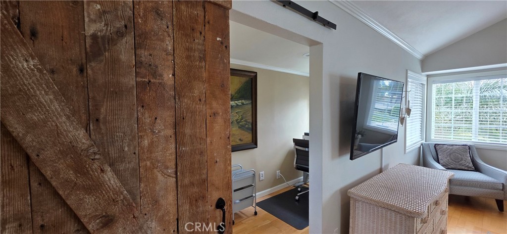 Barn Door Separates Office from Primary Bedroom - 34271 Via Lopez, Dana Point CA 92624 - photo 18