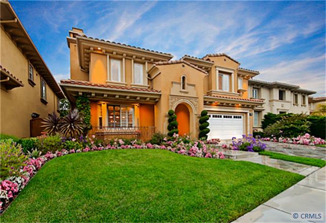 Elegant stone faced Tuscan entry. - 8 VIA MONARCA Street, Dana Point CA 92629 - photo 1