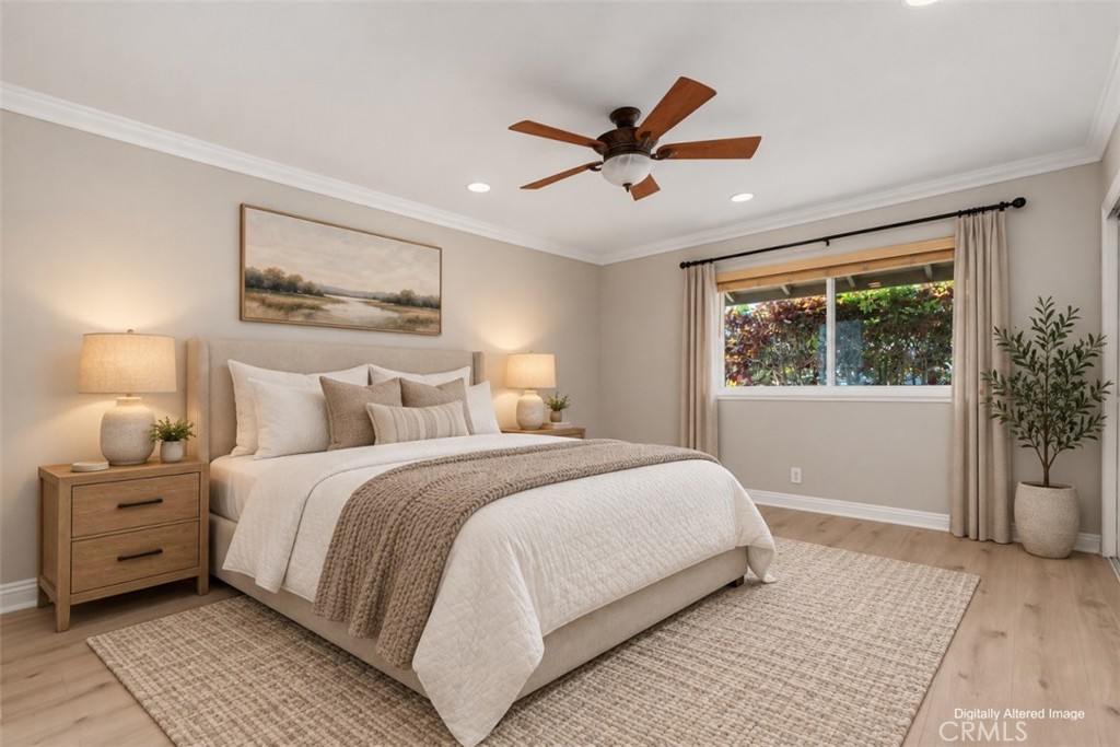 Virtually staged - Primary bedroom - 18906 Acacia, Fountain Valley CA 92708 - photo 7