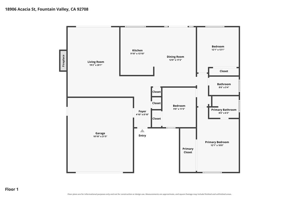 Open Floorplan - 18906 Acacia, Fountain Valley CA 92708 - photo 13