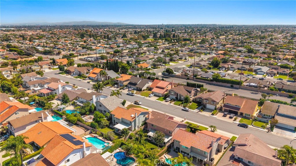 Expansive aerial panorama of the surrounding community. - 9115 McBride River Avenue, Fountain Valley CA 92708 - photo 67