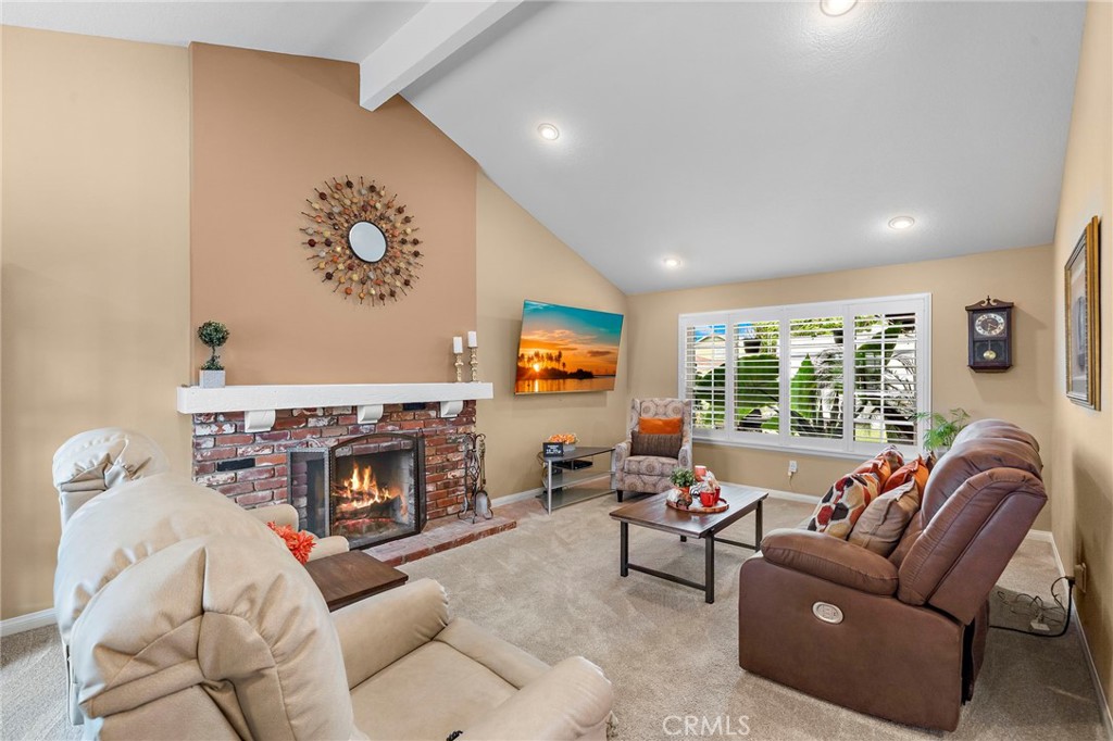 cathedral ceilings in the living room - 9735 Hibiscus Avenue, Fountain Valley CA 92708 - photo 4