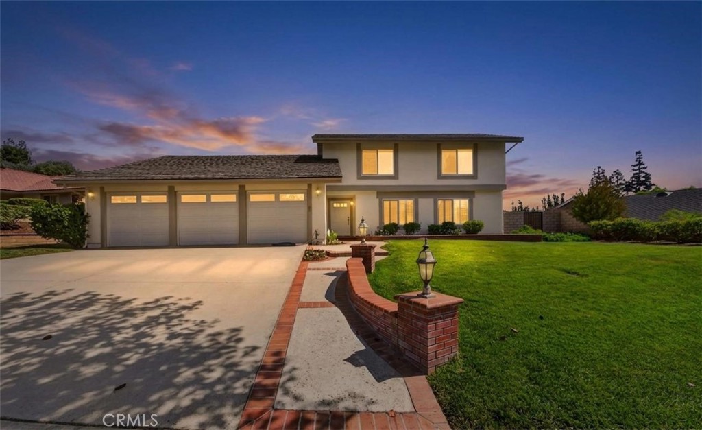 Photo digitally enhanced to twilight for marketing purposes. - 2244 Avenida Soledad, Fullerton CA 92833 - photo 1