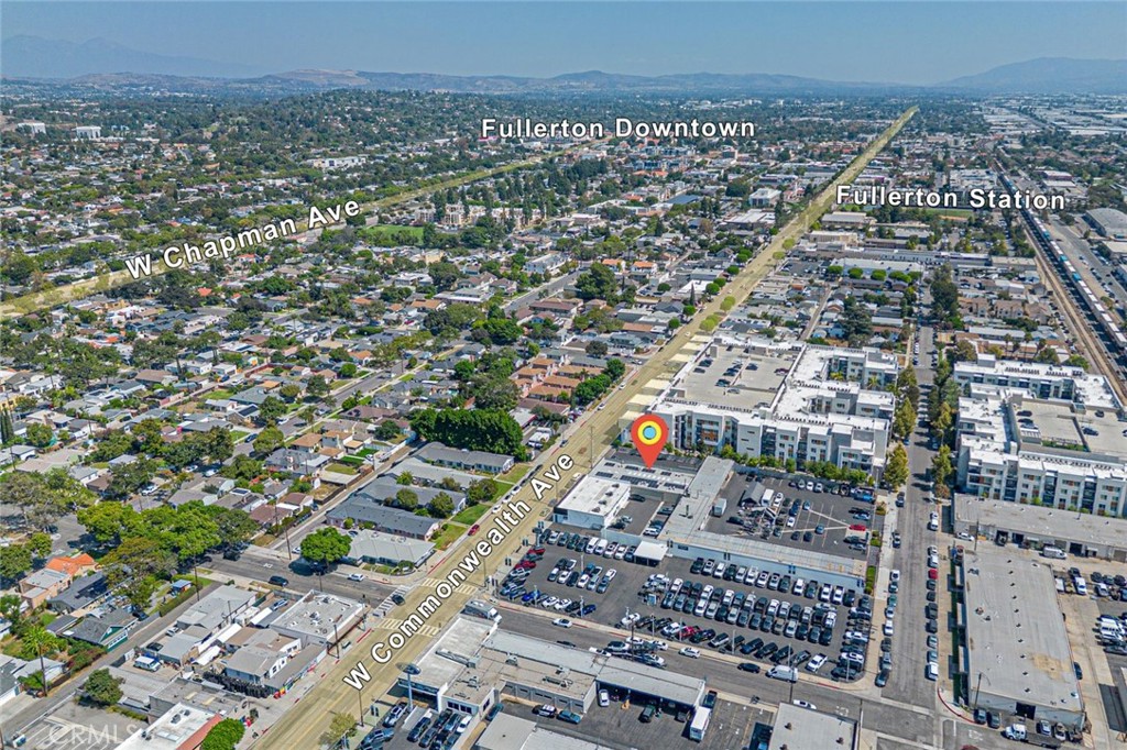 Aerial - W Commonwealth Ave toward Downtown Fullerton and Fullerton Station - 626 W Commonwealth Avenue, Fullerton CA 92832 - photo 21