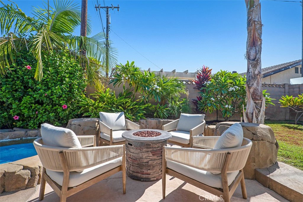 Tropical Backyard with newer pool, waterfall, slide and colored lights - 11782 Jasper Street, Garden Grove CA 92845 - photo 35