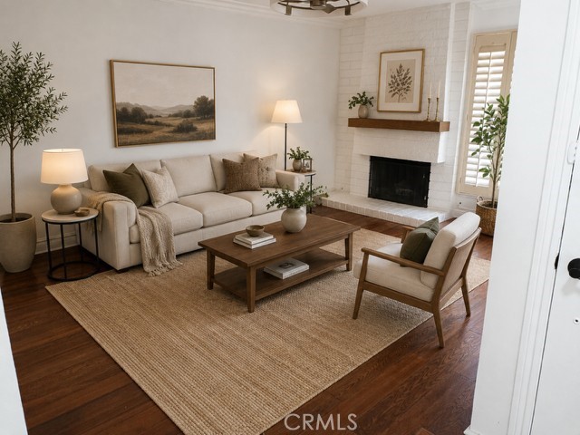 AI staged Living room - 12942 Newhope, Garden Grove CA 92840 - photo 1