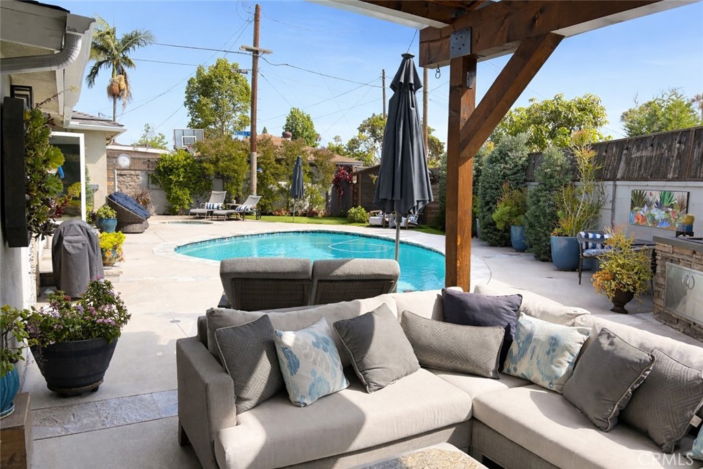 Private back yard with salt water pool and spa - 13151 Stanrich, Garden Grove CA 92843 - photo 1