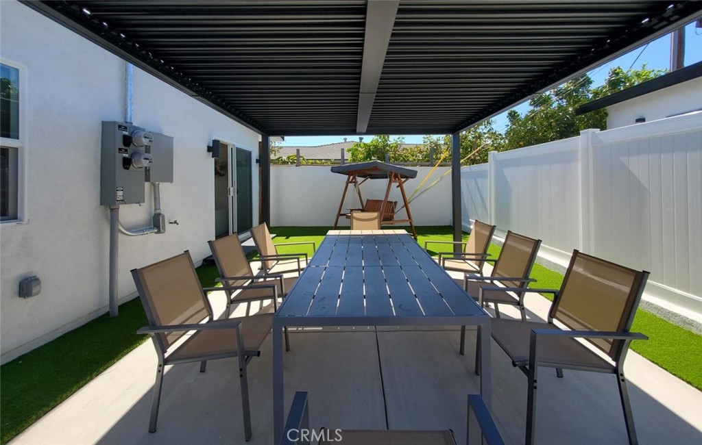 Detached ADU FONDREN- Pergola with outdoor dining table & Chair - 13392 Laramore, Garden Grove CA 92843 - photo 40