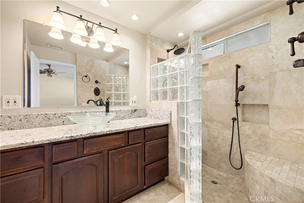 Primary bathroom with step-in shower - 10212 Valley Forge, Huntington Beach CA 92646 - photo 7