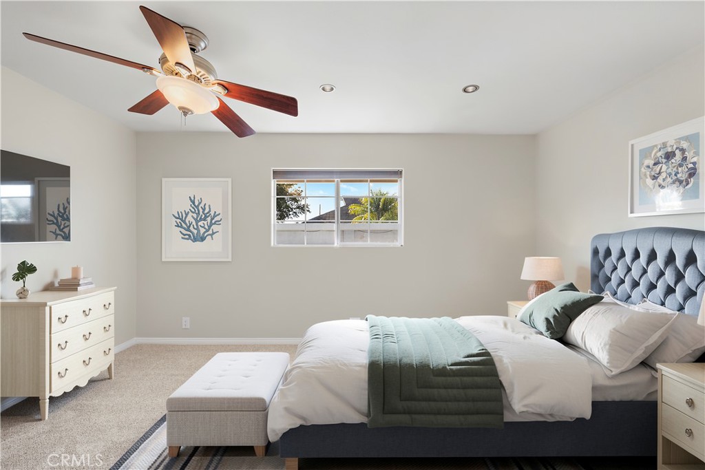 Guest bedroom. Virtually staged. - 10212 Valley Forge, Huntington Beach CA 92646 - photo 8