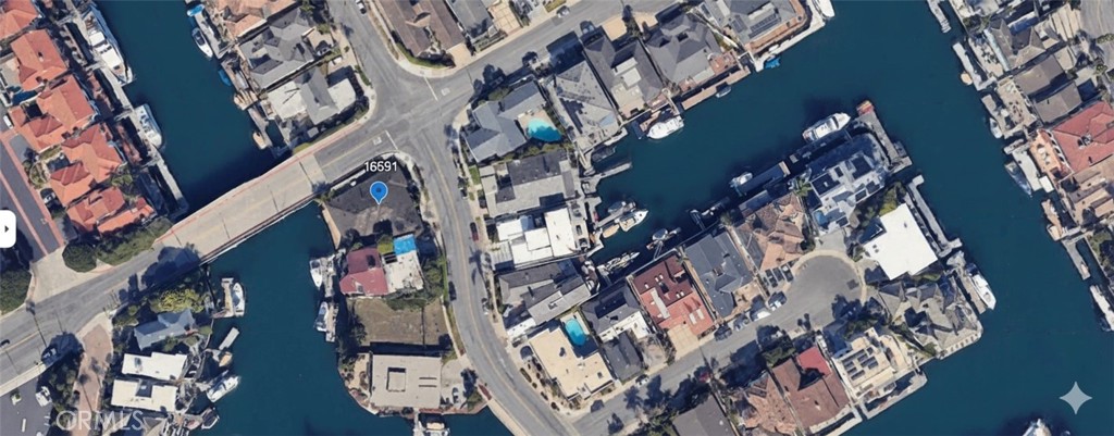 Aerial view that does not show dock - 16591 Channel, Huntington Beach CA 92649 - photo 1