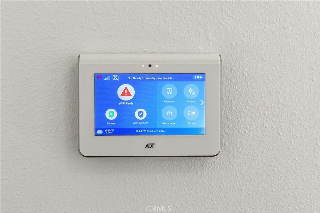 ADT touchscreen home security alarm control panel. - 3631 Windspun Drive Drive, Huntington Beach CA 92649 - photo 18