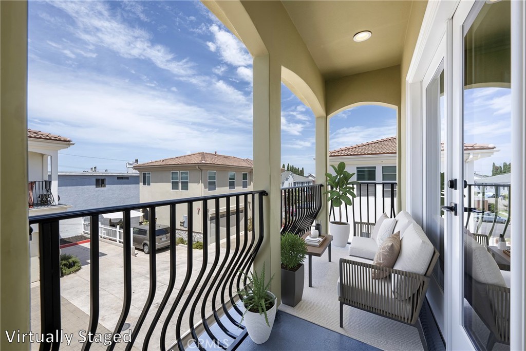Private Primary Balcony. Virtually Staged. - 7776 Liberty, Huntington Beach CA 92647 - photo 33