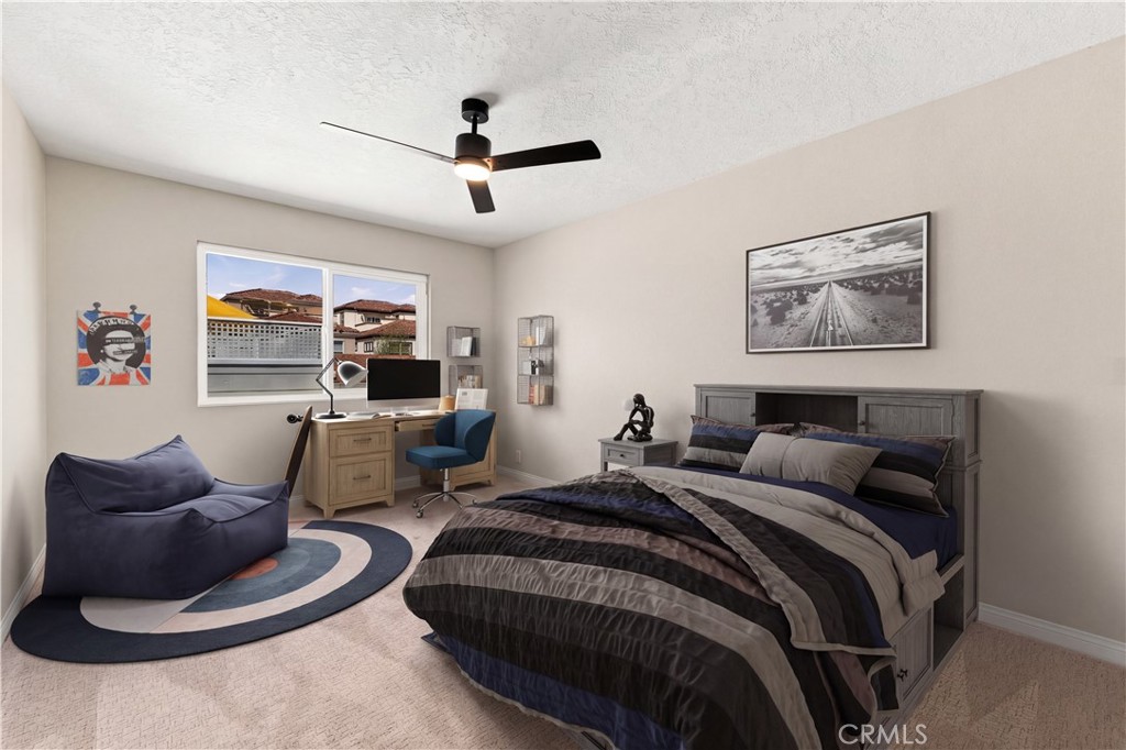 Virtually staged secondary bedroom demonstrates the spacious proportions and flexibility of the room. Photo has been vir - 803 Frankfort Avenue, Huntington Beach CA 92648 - photo 42