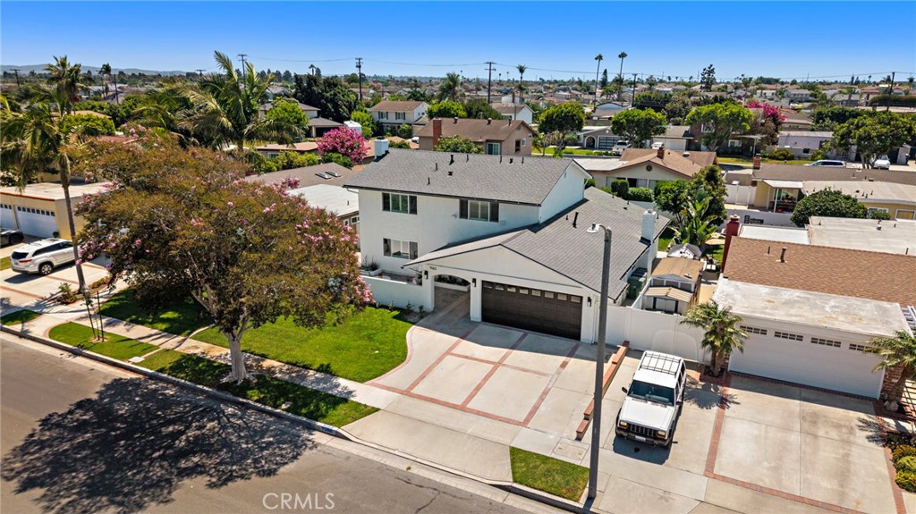 Elevated neighborhood view highlights the property's convenient location amid established residential streets. - 9162 Brabham Drive, Huntington Beach CA 92646 - photo 58