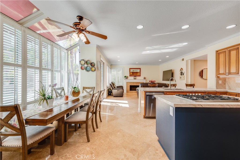 Large Family Kitchen looking into the Family Room - 9332 Power, Huntington Beach CA 92646 - photo 11