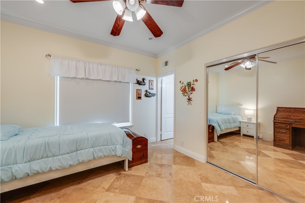 Downstairs Bedroom with Large Wall Closet - 9332 Power, Huntington Beach CA 92646 - photo 22