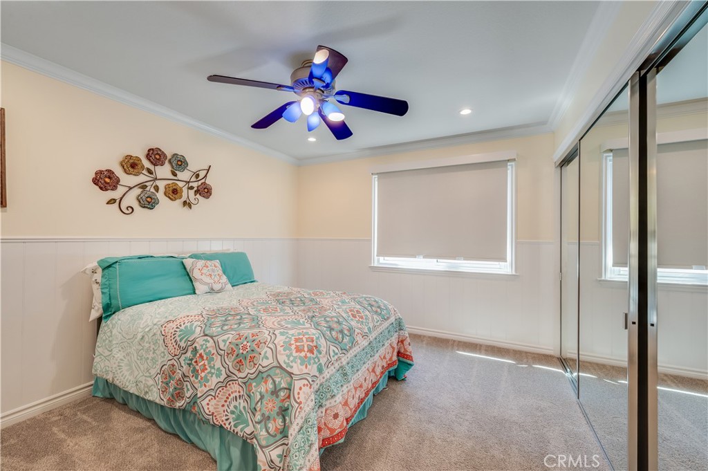 Large Middle Bedroom with upgraded Wainscoting Walls - 9332 Power, Huntington Beach CA 92646 - photo 45