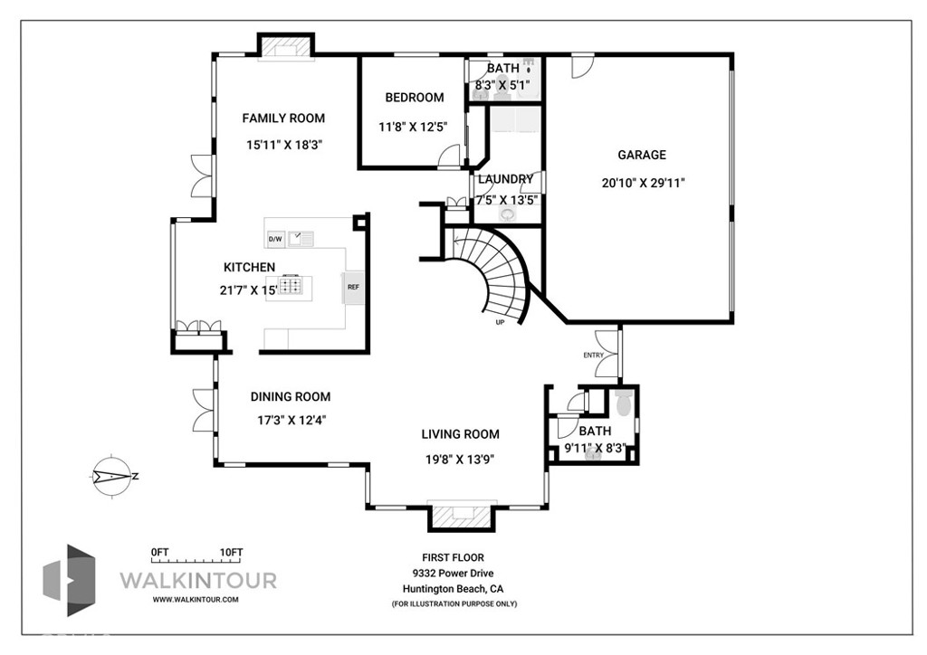 Downstairs Floor Plan - 9332 Power, Huntington Beach CA 92646 - photo 53