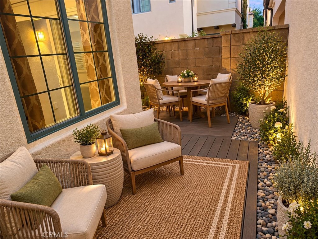 Virtually staged - Outdoor patio. - 104 Strawberry Grove, Irvine CA 92620 - photo 4