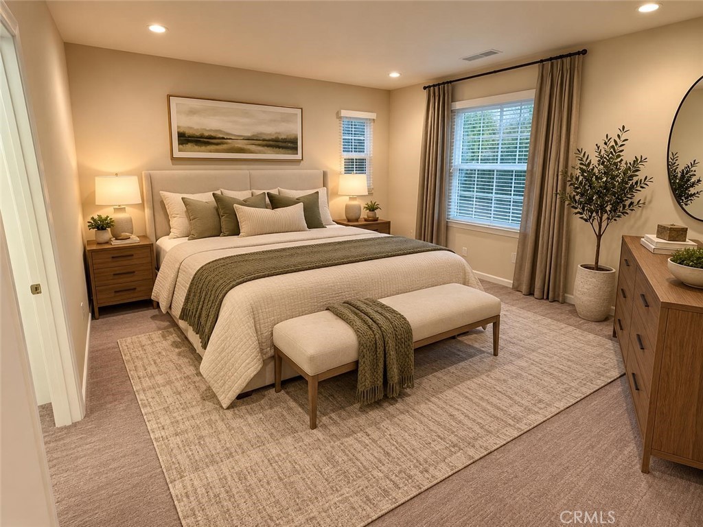 Virtually staged - Primary Bedroom suite. - 104 Strawberry Grove, Irvine CA 92620 - photo 7