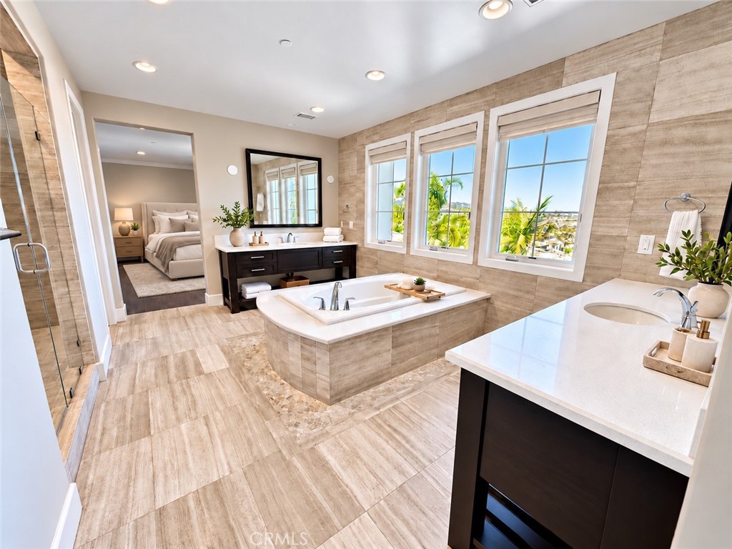 AI staged master bath - 109 Heather Mist, Irvine CA 92618 - photo 9