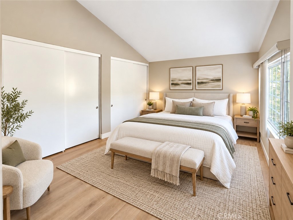Primary bedroom virtually staged - 11 Beechwood, Irvine CA 92604 - photo 12