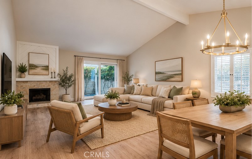 Virtually staged family room - 12 Springwater, Irvine CA 92604 - photo 22