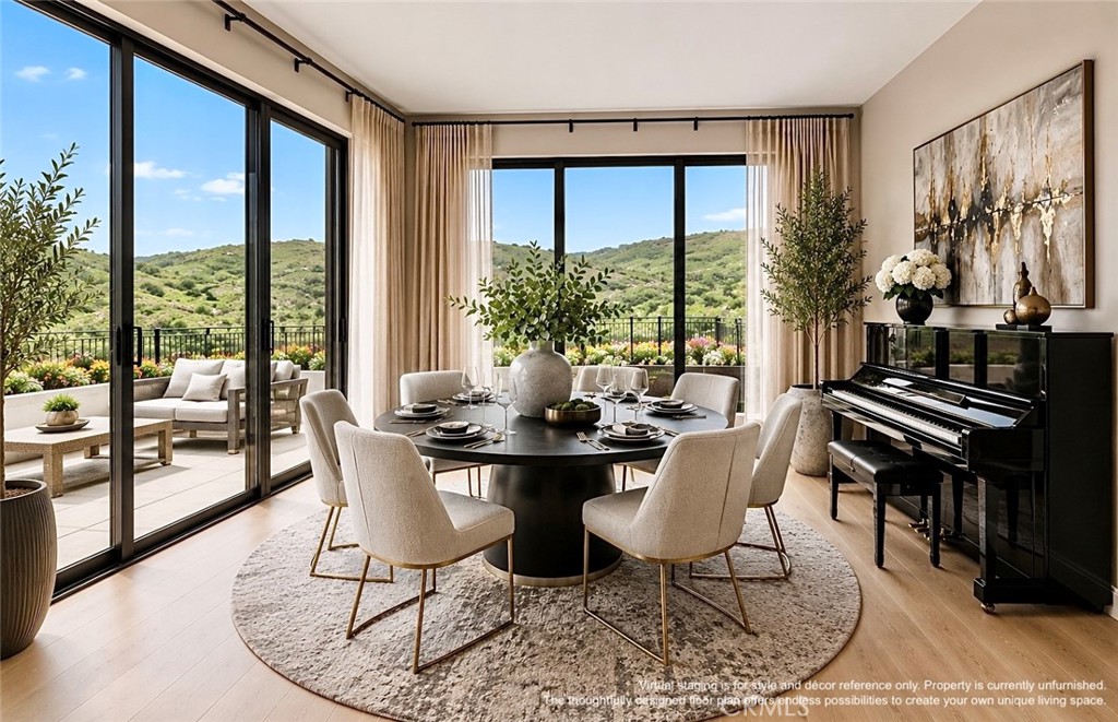 Virtual staging is for style and décor reference only. Property is currently unfurnished. The thoughtfully designed floo - 128 Roscomare, Irvine CA 92602 - photo 5