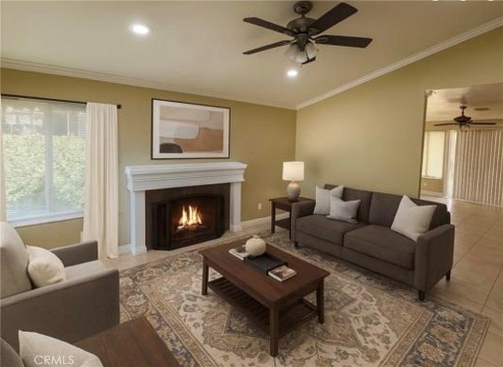 Warm fireplace in living room - 14942 Waverly Lane, Irvine CA 92604 - photo 2