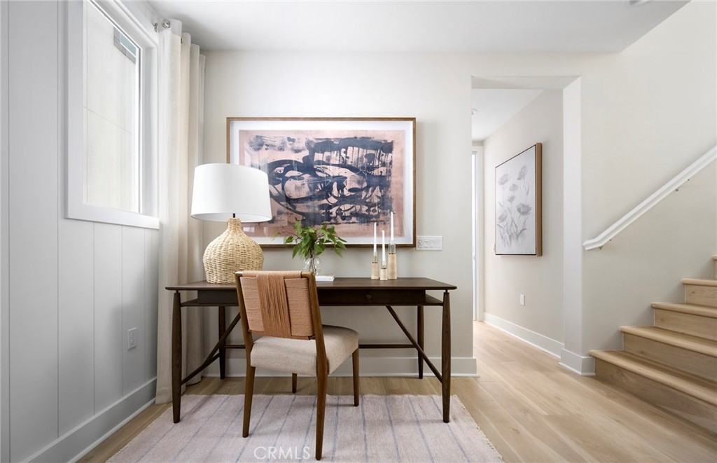 Photos uploaded are of the model representing the floor plan and are to demonstrate furniture layout. Furniture pictured - 171 Moody, Irvine CA 92618 - photo 10