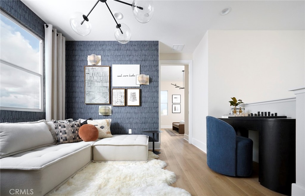 Photos uploaded are of the model representing the floor plan and are to demonstrate furniture layout. Furniture pictured - 175 Moody, Irvine CA 92618 - photo 12
