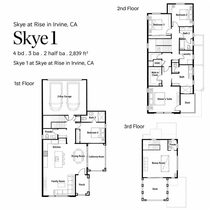 A thoughtfully designed layout KEEPS EVERYDAY LIVING AND ALL FOUR BEDROOMS ON THE FIRST TWO FLOORS, including a convenie - 187 Sawbuck, Irvine CA 92618 - photo 2