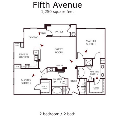 Fifth Avenue floor plan - 2341 Watermarke Place, Irvine CA 92612 - photo 5
