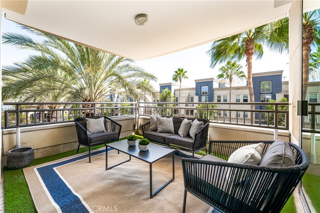 Terrace with telescoping doors off the kitchen and living room - 3043 Scholarship, Irvine CA 92612 - photo 30