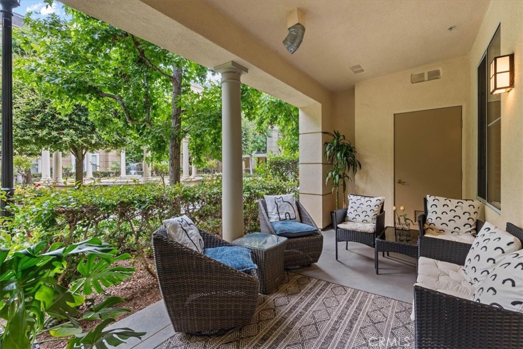Porch off living room and serenity garden - 3160 Watermarke, Irvine CA 92612 - photo 16