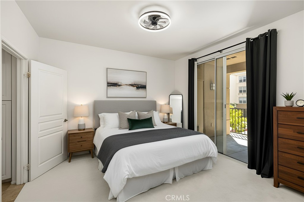 Digitally rendered staging of Bedroom - 3202 Watermarke, Irvine CA 92612 - photo 12