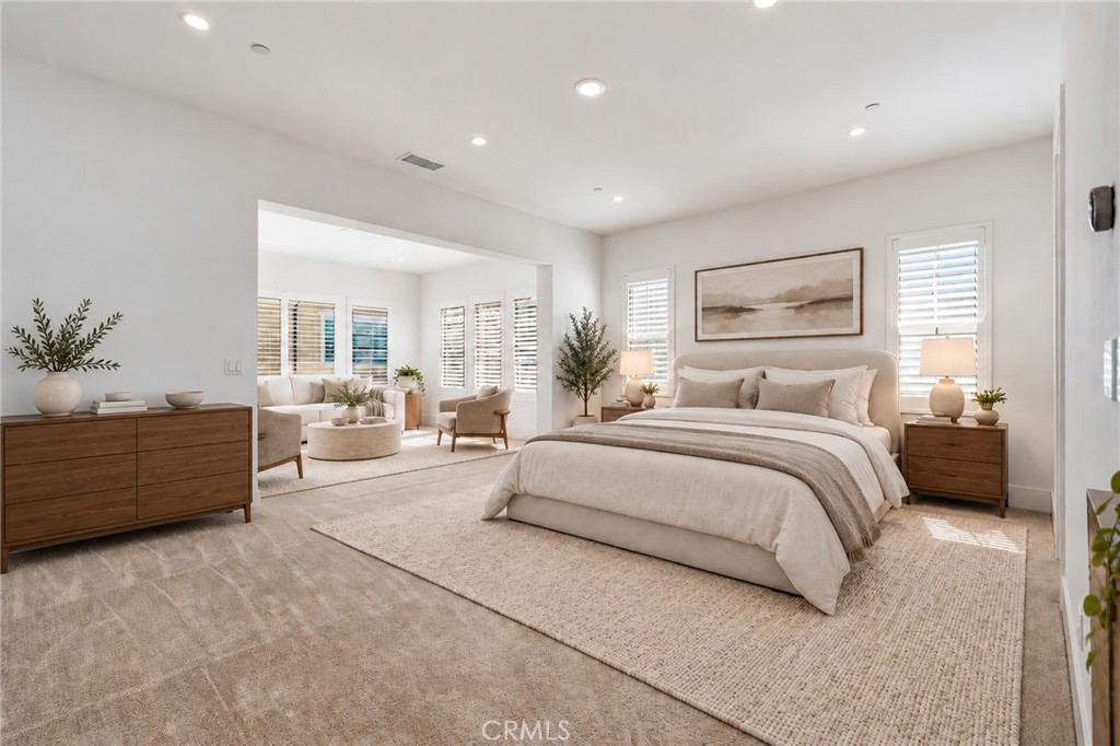 Master Bedroom, Virtually Staged - 54 Cardamine, Irvine CA 92602 - photo 15