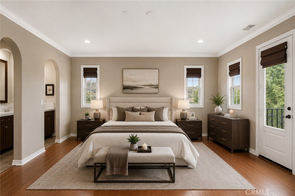 Ai generated Primary bedroom furnishings - 55 Flamenco, Irvine CA 92620 - photo 1