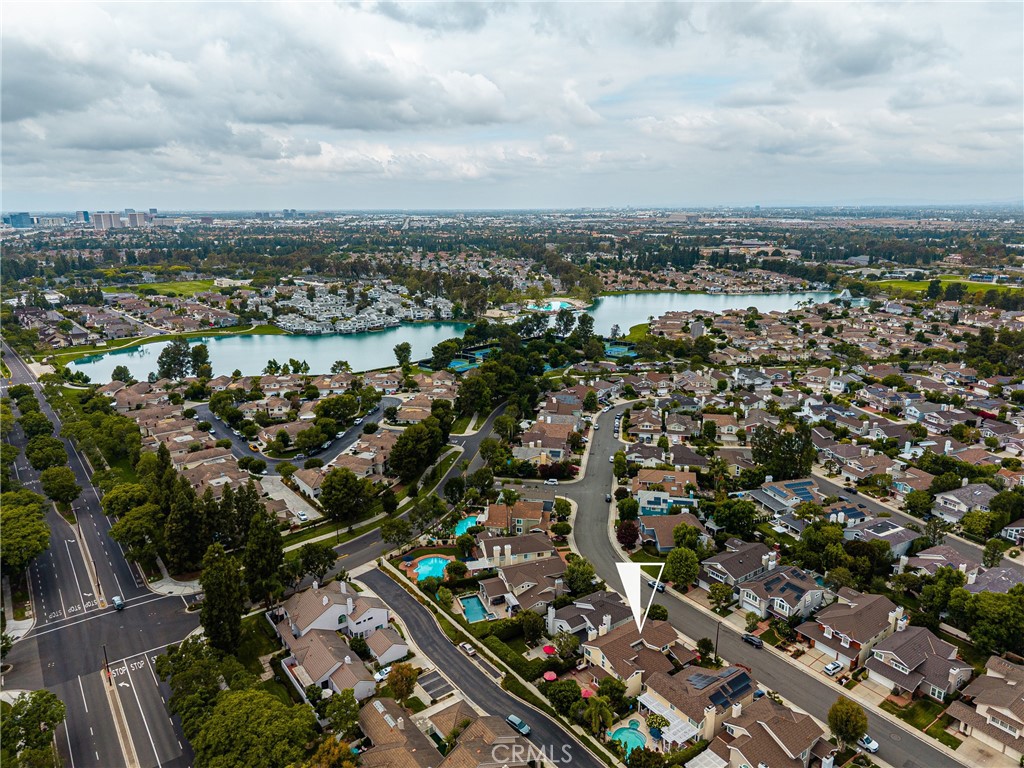 Aerial view of the area showing the house - 57 Emerald, Irvine CA 92614 - photo 10