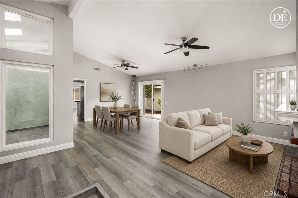 Virtually staged living room and dining room - 7 Atlanta, Irvine CA 92620 - photo 6
