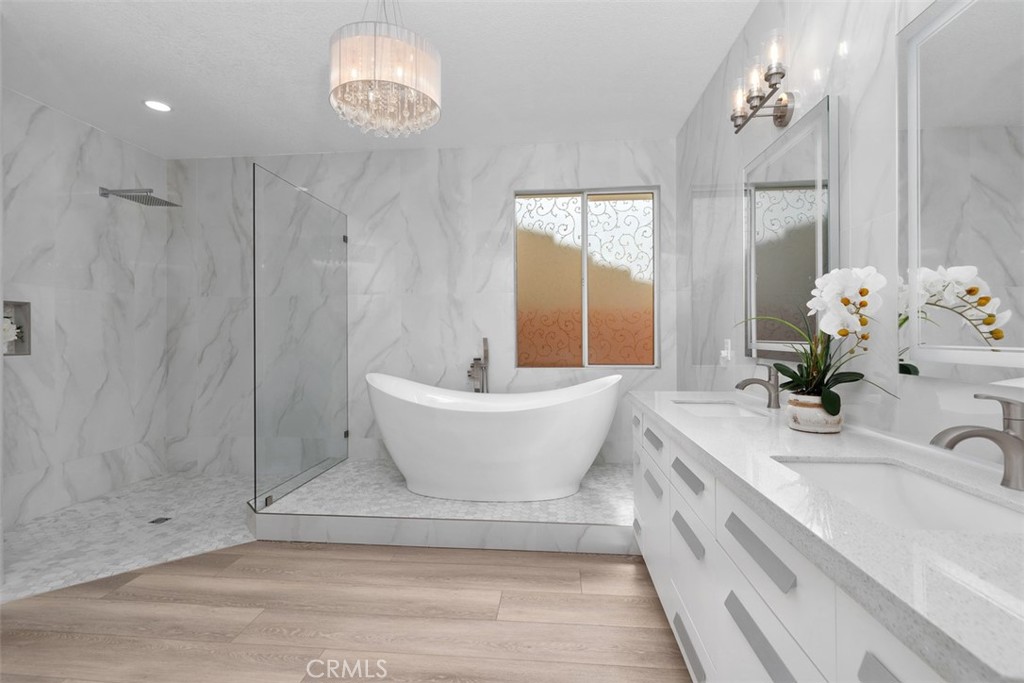 Downstairs primary bathroom - 8 National Place, Irvine CA 92602 - photo 21